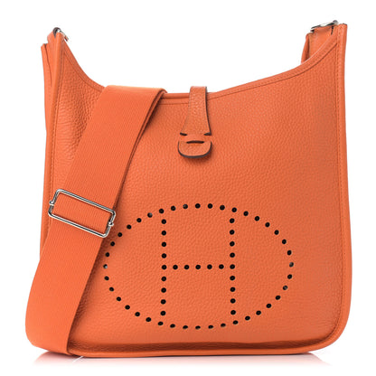 Hermes Taurillon Clemence Evelyne III PM Orange 1 of 12