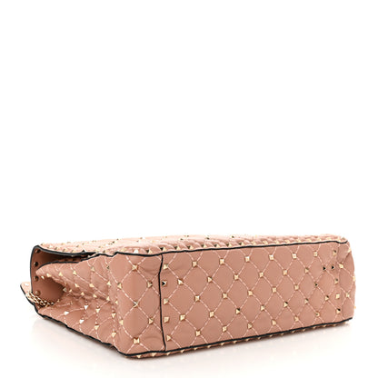 Valentino Garavani Nappa Large Rockstud Spike Shoulder Bag Poudre 4 of 9