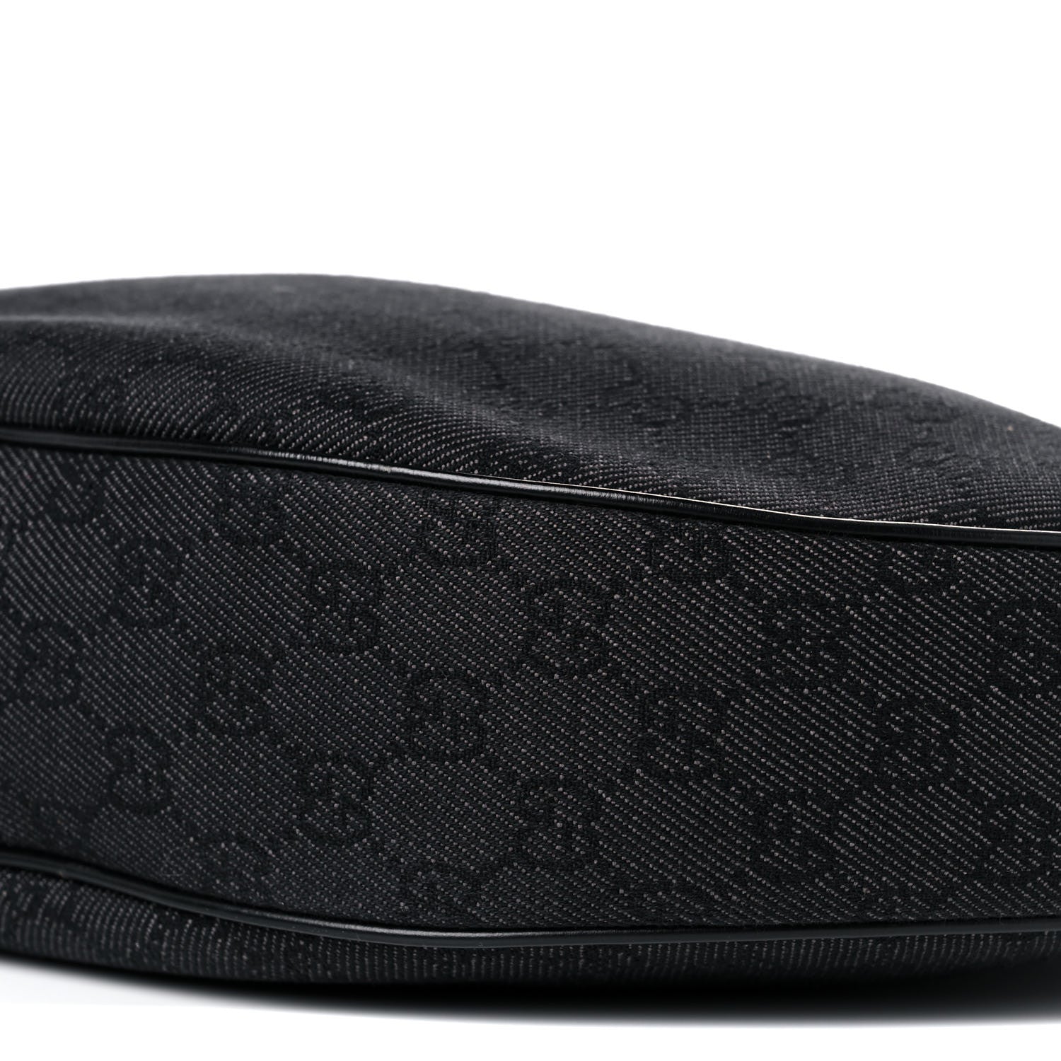 Gucci Monogram Half Moon Bamboo Ring Hobo Black 8 of 15