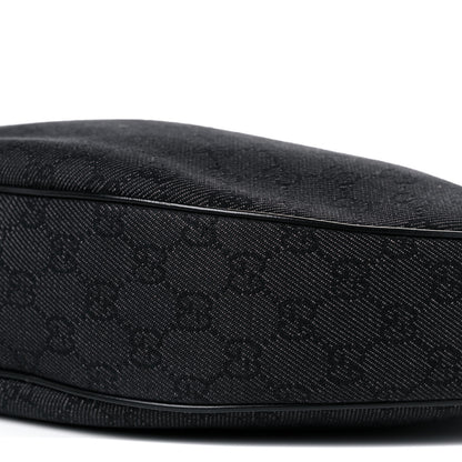 Gucci Monogram Half Moon Bamboo Ring Hobo Black 8 of 15