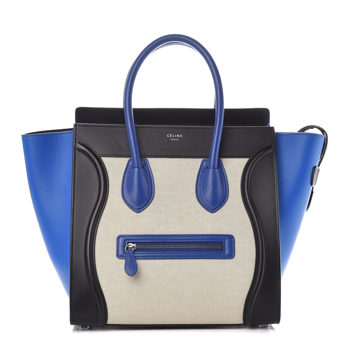 Canvas Smooth Calfskin Mini Tri-Color Luggage Indigo