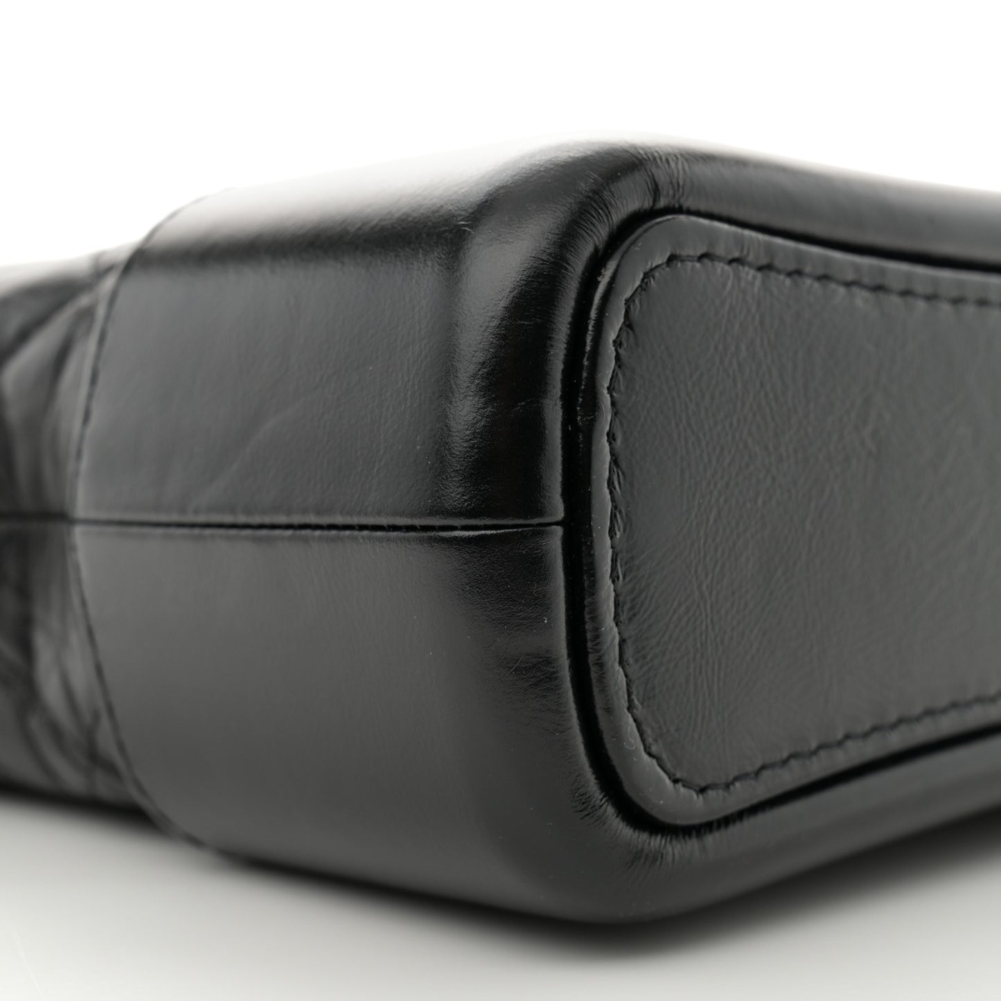 Aged Calfskin Quilted New Medium Gabrielle Hobo Black