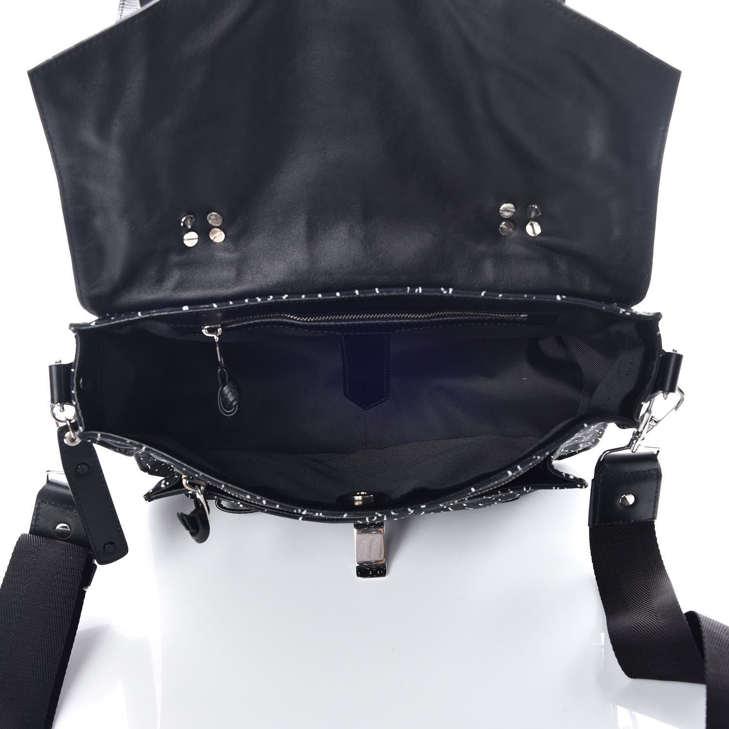 Proenza Schouler Nylon Printed Medium PS1 Satchel Black 7 of 9