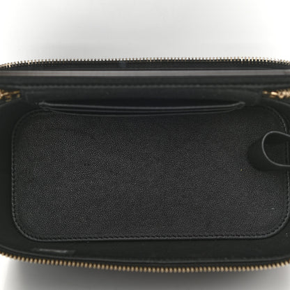 Chanel Lambskin Quilted Small Top Handle Vanity Case With Chain Black 7 of 13