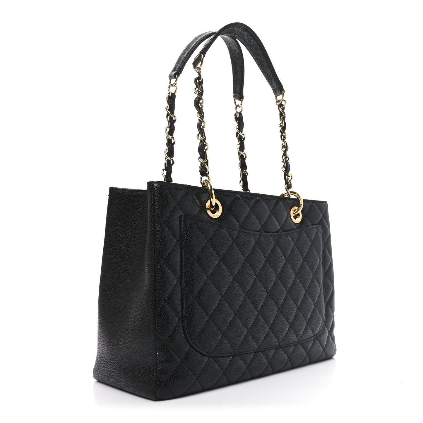 Caviar Quilted Grand Shopping Tote GST Black