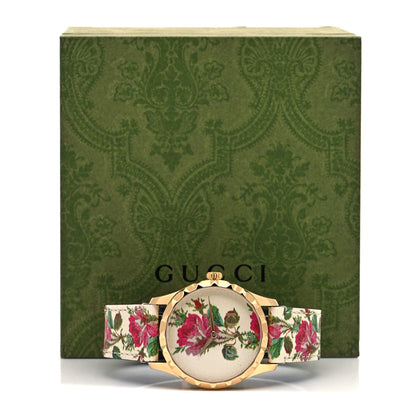 Gucci Stainless Steel Calfskin 38mm G-Timeless Floral Quartz Watch Ivory 5 of 5