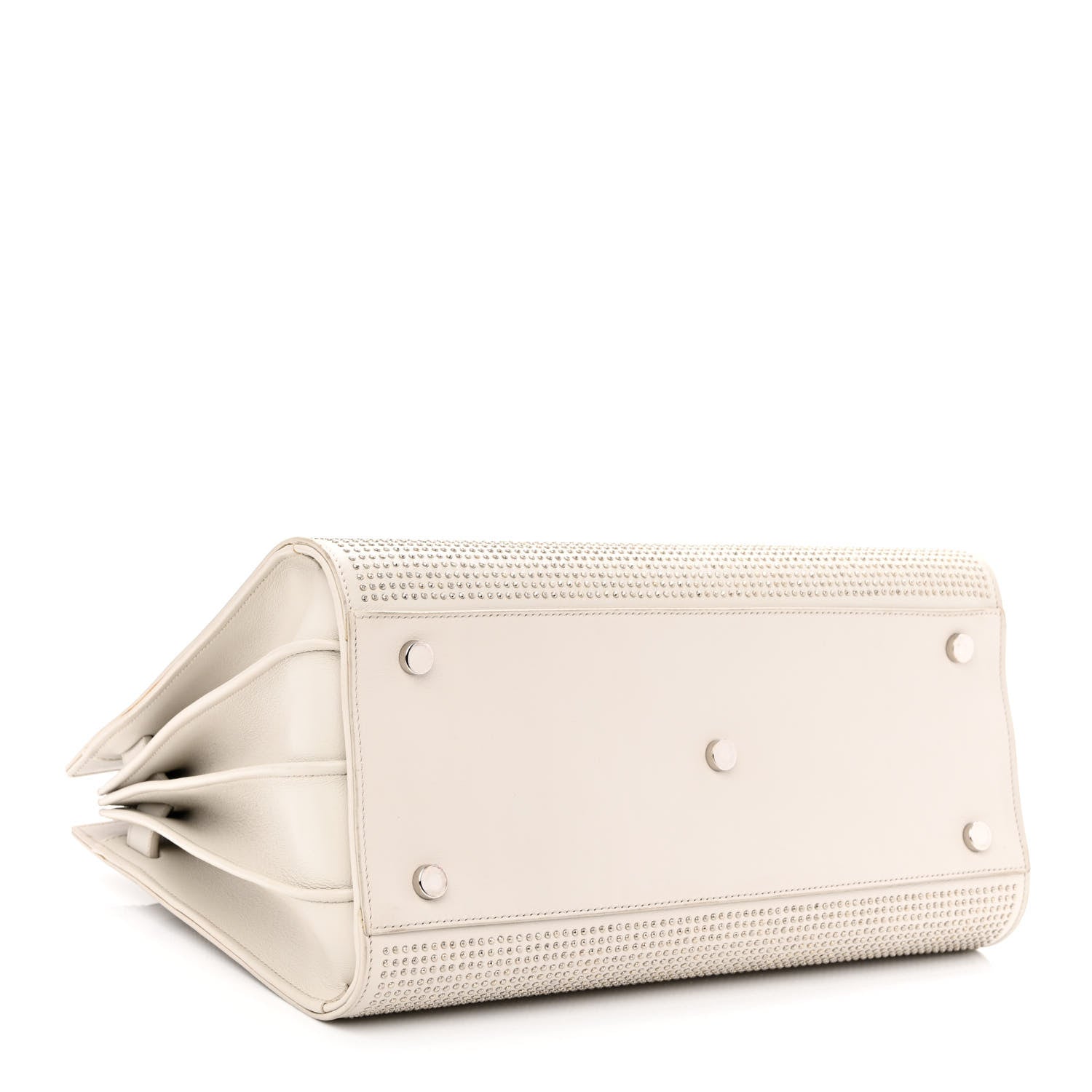 Saint Laurent Calfskin Studded Small Sac De Jour White 4 of 20