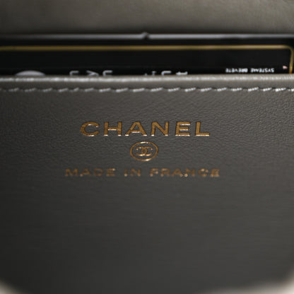 Chanel Metallic Lambskin Crystal Metiers D'Art Chateau de Chenonceau Bucket Bag Grey 6 of 10
