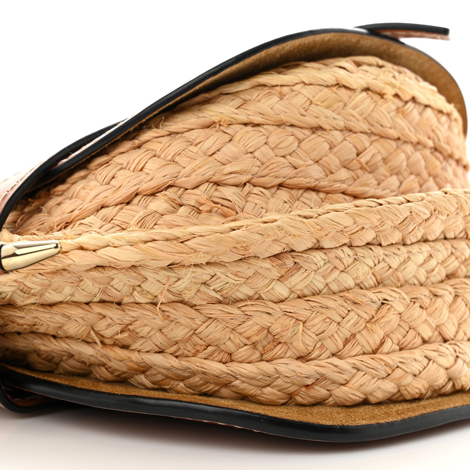 Loewe Calfskin Raffia Small Gate Crossbody Bag Natural Tan 8 of 11