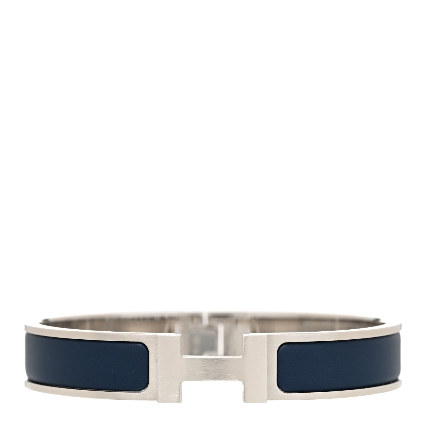 Hermes Matte Enamel Narrow Clic Clac HH Bracelet Bleu Biarritz 1 of 5