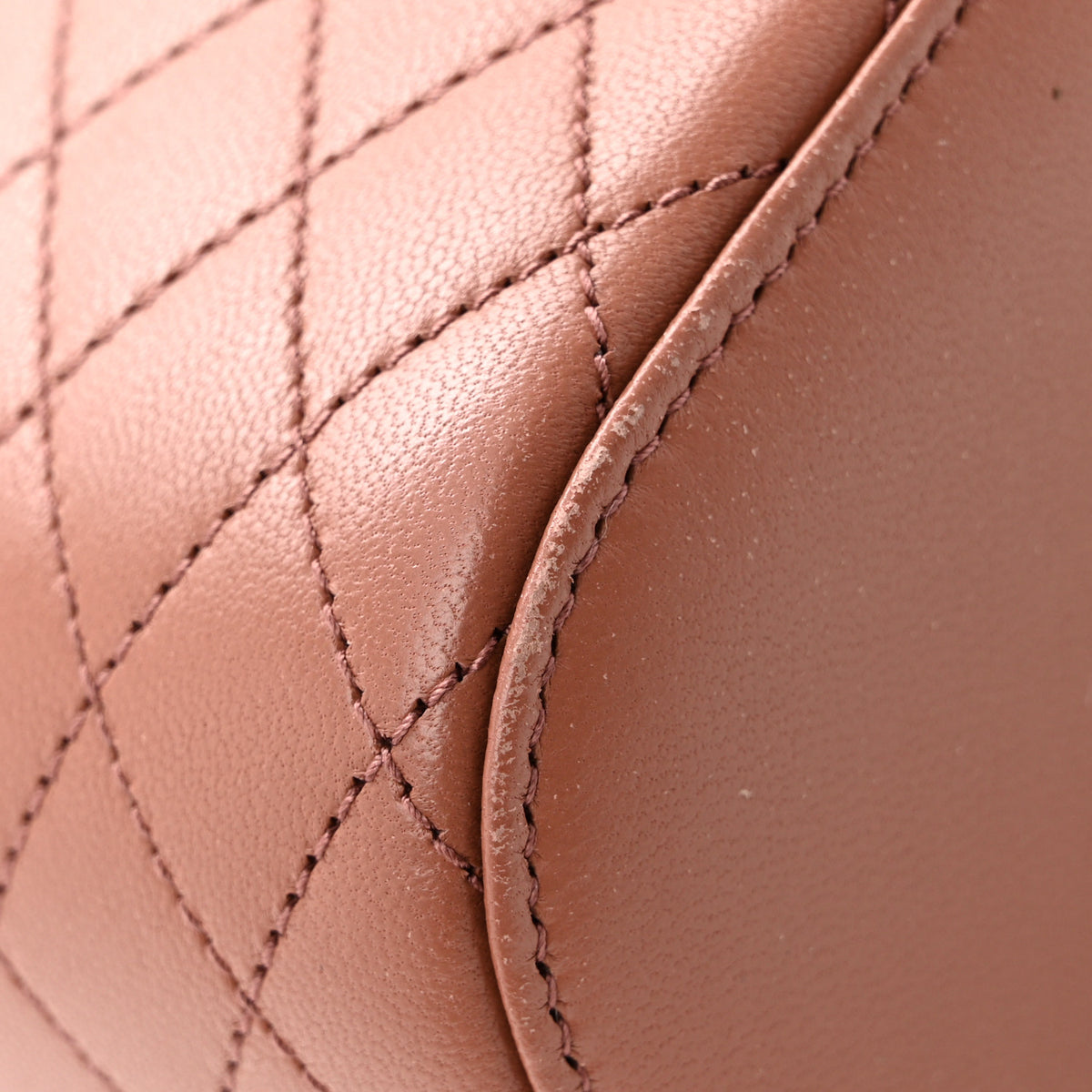 Lambskin Quilted Mini Gaby Vanity Case Barely Pink