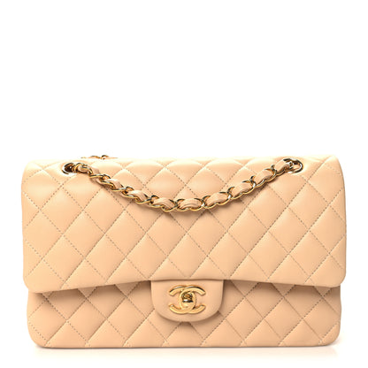 Chanel Lambskin Quilted Medium Double Flap Beige 1 of 11