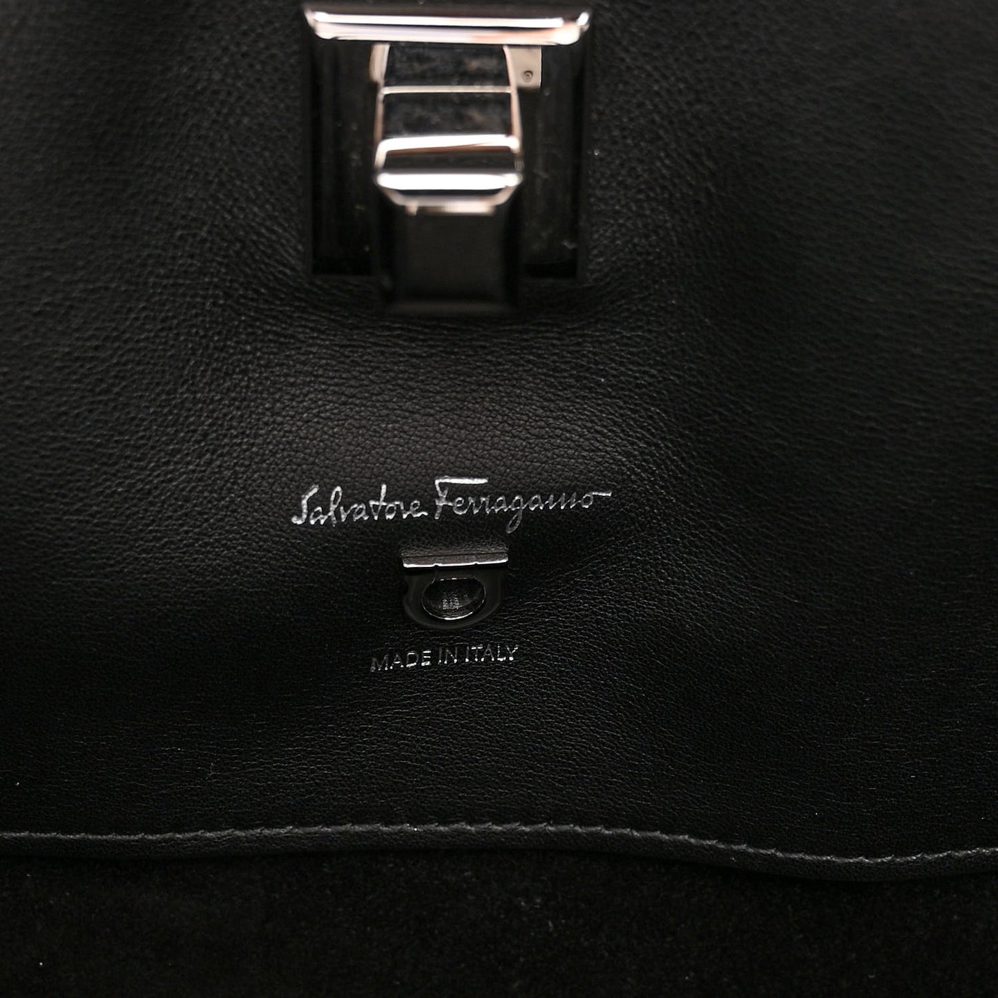 Calfskin Suede Patchwork Studio Tote Black White Brown