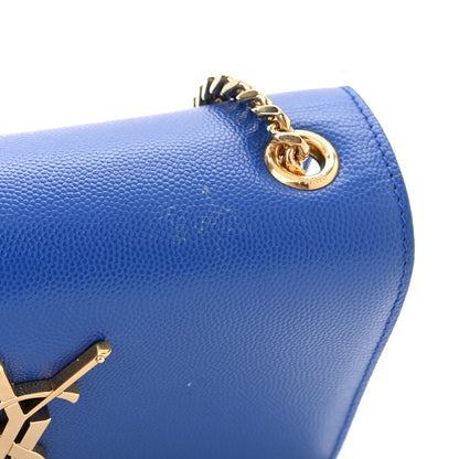 Saint Laurent Grain De Poudre Small Classic Monogram Kate Satchel Royal Blue 11 of 12