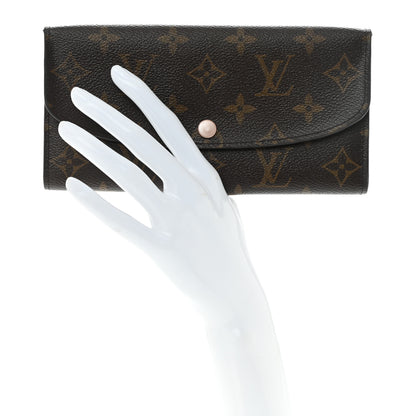 Louis Vuitton Monogram Emilie Wallet Rose Nacre 2 of 9