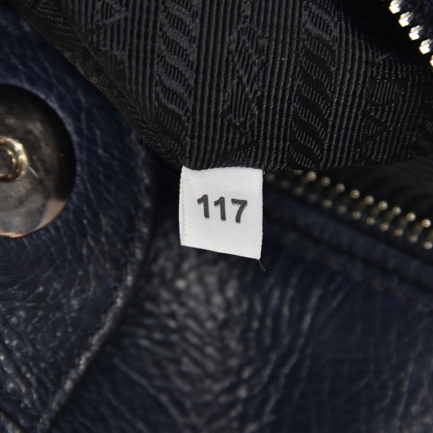 Prada Glace Calf Small Twin Pocket Tote Baltico 8 of 8
