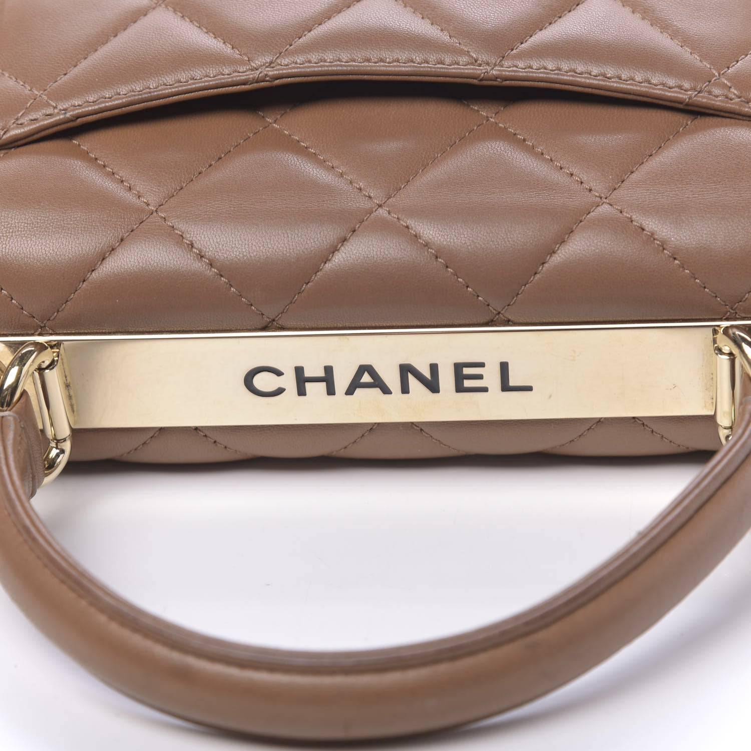 Chanel Lambskin Quilted Small Trendy CC Flap Dual Handle Bag Camel 9 of 13