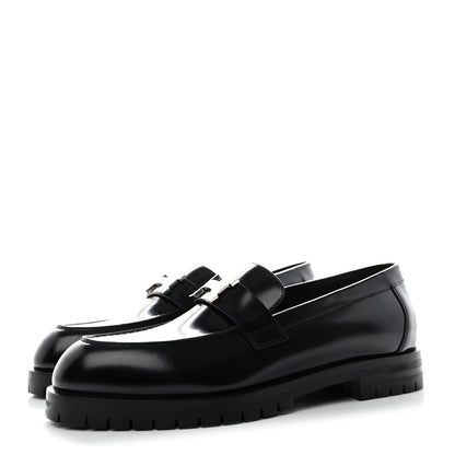 Hermes Calfskin Womens Faubourg Loafers 37.5 Black 3 of 10