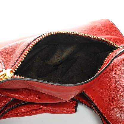 Tom Ford Ramskin Large Alix Padlock Zip Shoulder Bag Flame Red 7 of 7