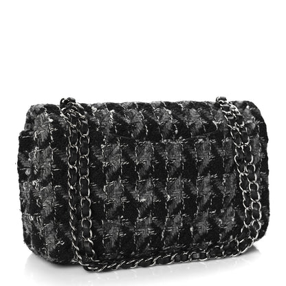 Chanel Tweed Medium Double Flap Black Grey 3 of 9