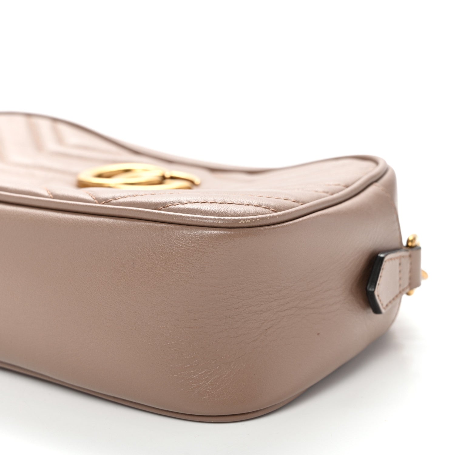 Gucci Calfskin Matelasse Small GG Marmont Chain Shoulder Bag Porcelain Rose 10 of 11