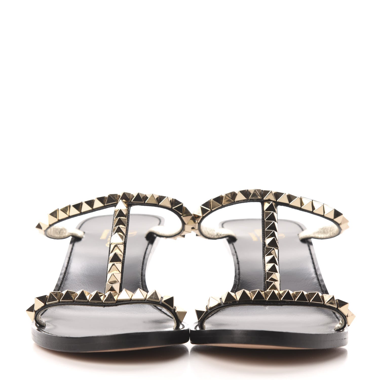 Valentino Garavani Calfskin Rockstud No Limit Sandals 35.5 Black 3 of 8