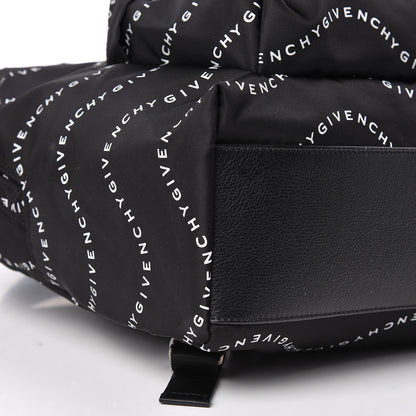 Givenchy Nylon Waves Print Urban Backpack Black White 9 of 11