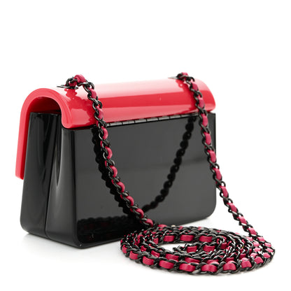 Chanel Plexiglass Plexi Coco Bag Pink Black 3 of 10