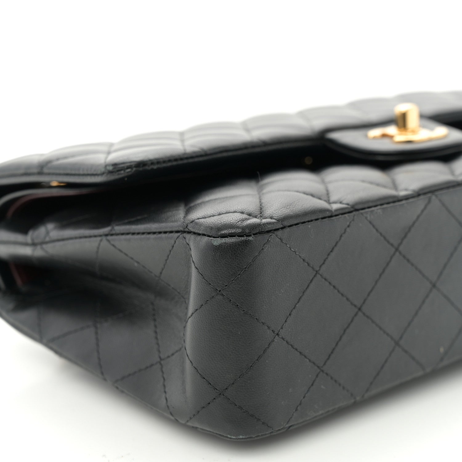 Chanel Lambskin Quilted Medium Double Flap Black 9 of 12