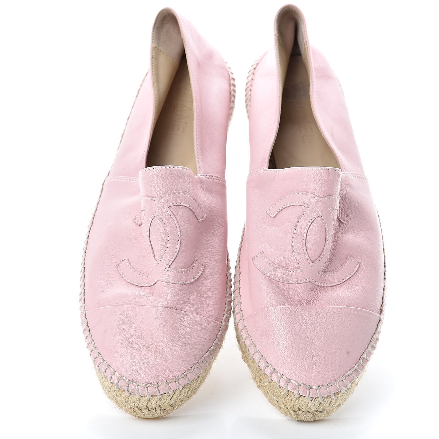 Lambskin CC Espadrilles 41 Light Pink
