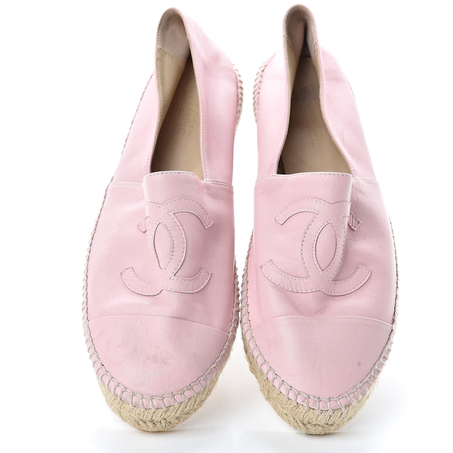 Chanel Lambskin CC Espadrilles 41 Light Pink 5 of 15