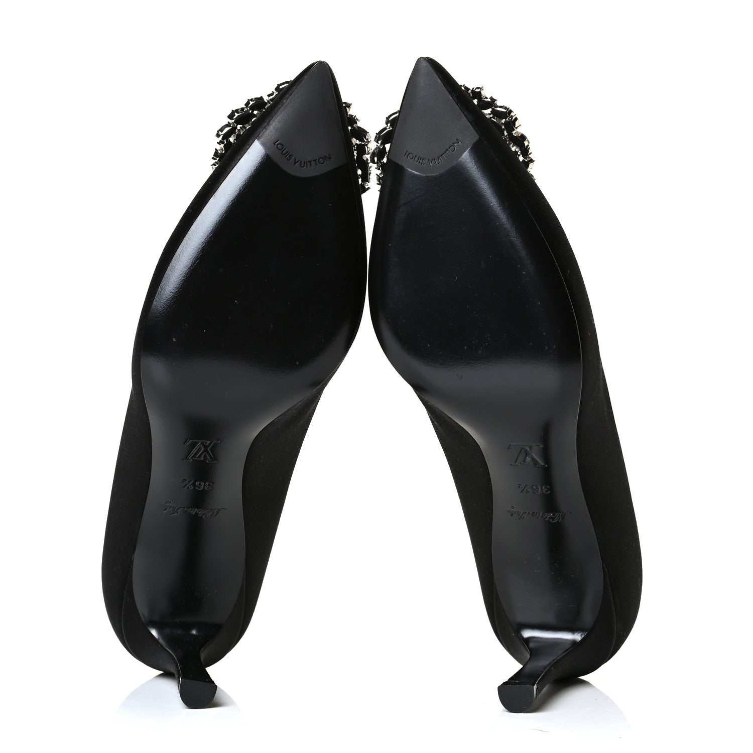 Louis Vuitton Satin Madeleine Pumps 36.5 Black 4 of 6