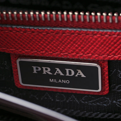 Prada Saffiano Medium Portfolio Tote Fuoco 6 of 8