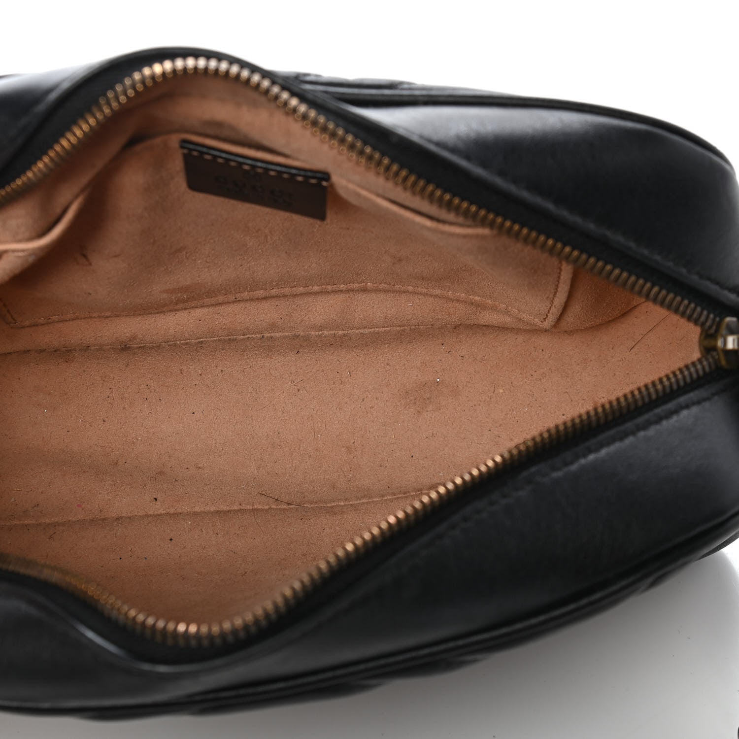 Gucci Calfskin Matelasse Small GG Marmont Chain Shoulder Bag Black 5 of 9