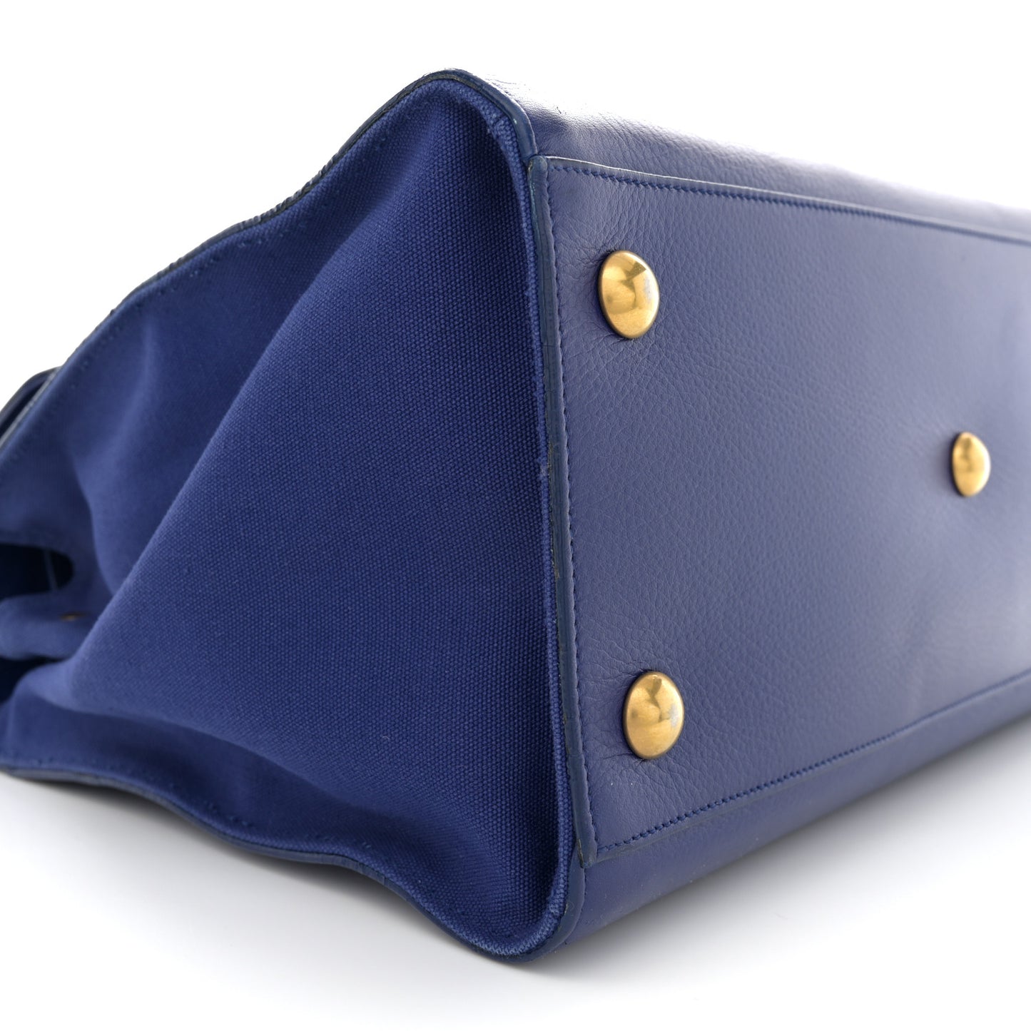 Calfskin Canvas Medium Muse Two Blue