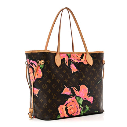 Louis Vuitton Monogram Roses Neverfull MM 3 of 10
