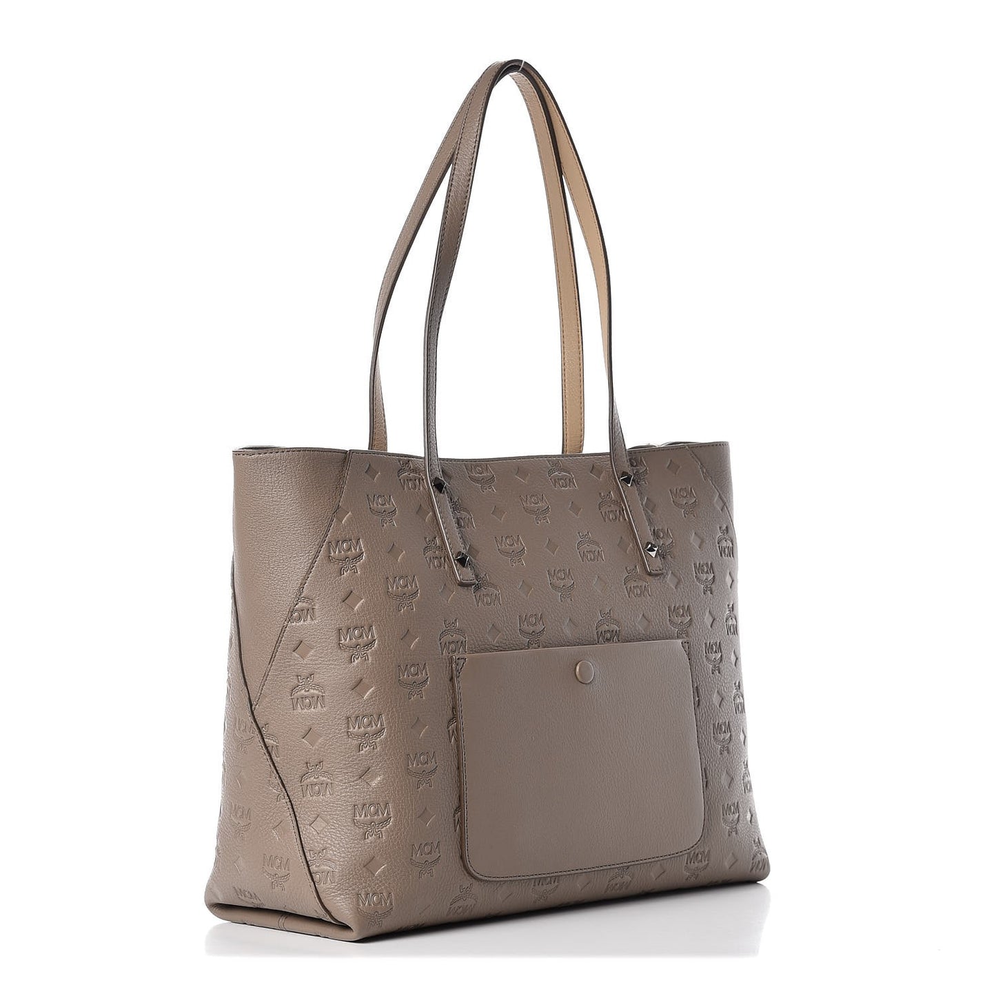 Calfskin Ottomar Monogram Medium Klara Shopper Tote Urban Taupe