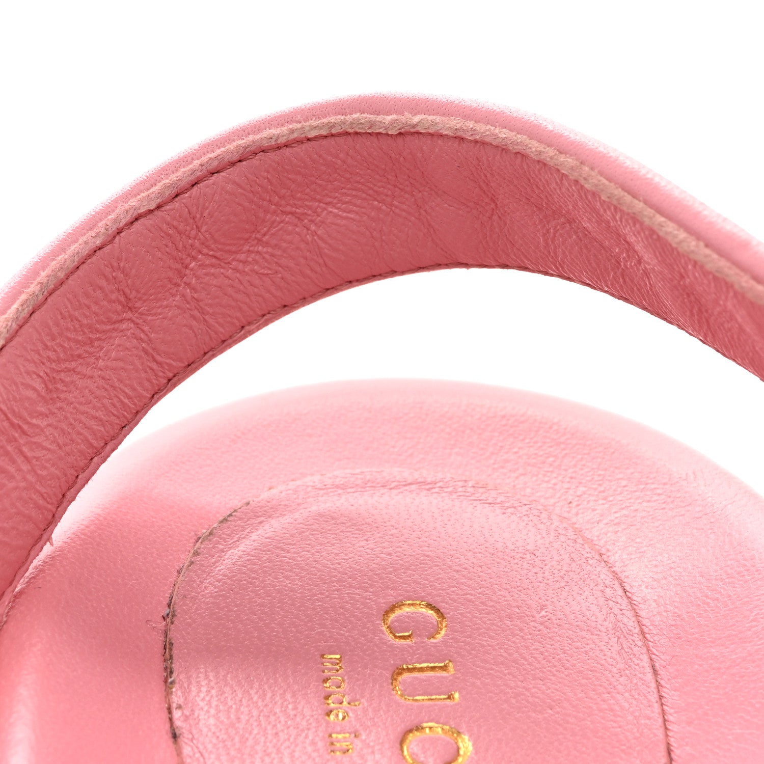 Gucci GG Supreme Monogram Granada Kid Angelina Platform 35mm Slingback Sandals 40.5 Cotton Candy Dark Cotton Candy Wild Rose 10 of 12