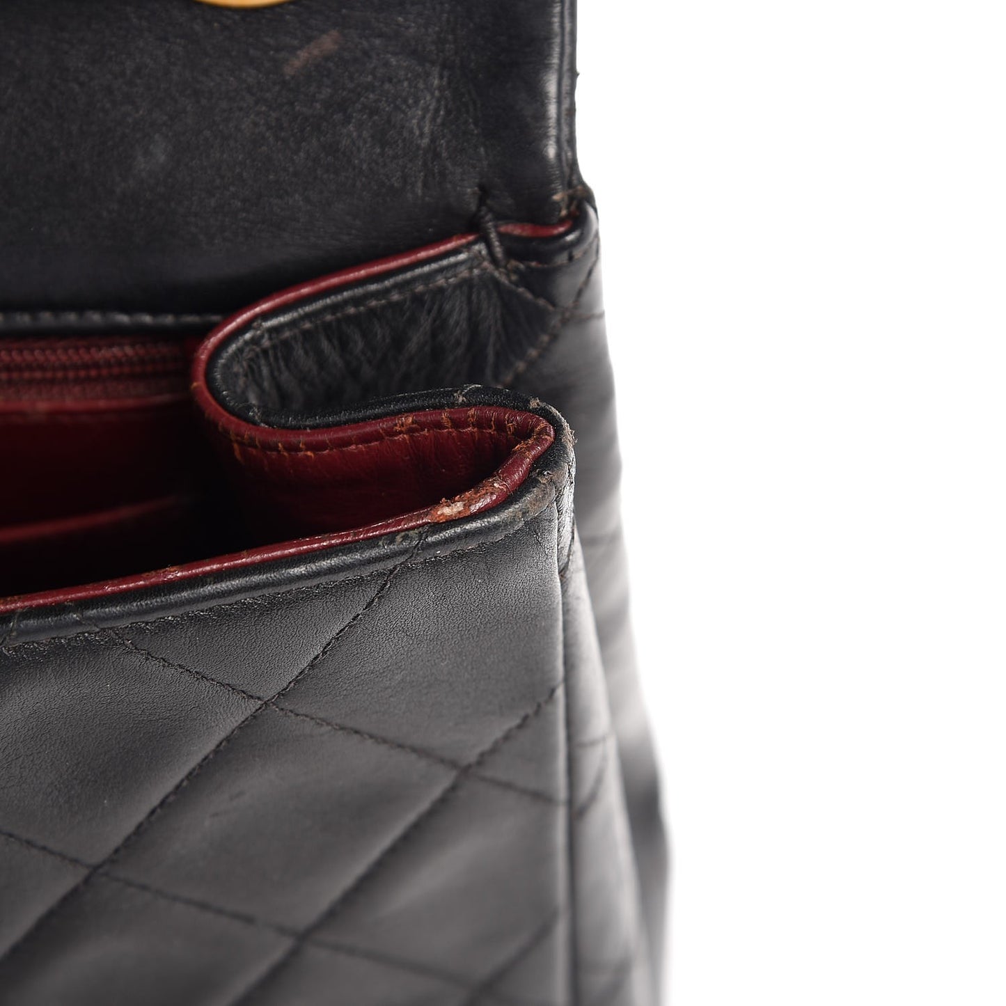Lambskin Quilted XL Jumbo Single Flap Black