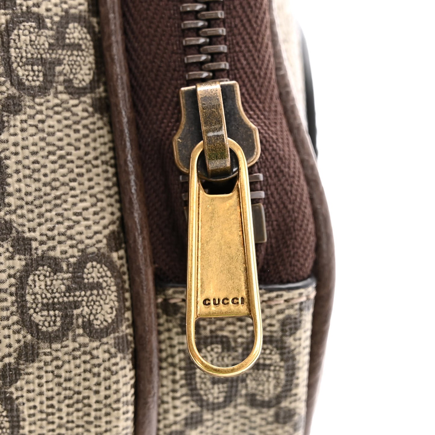 GG Supreme Monogram Mini Neo Vintage Double Zip Messenger Bag Beige New Acero Crop