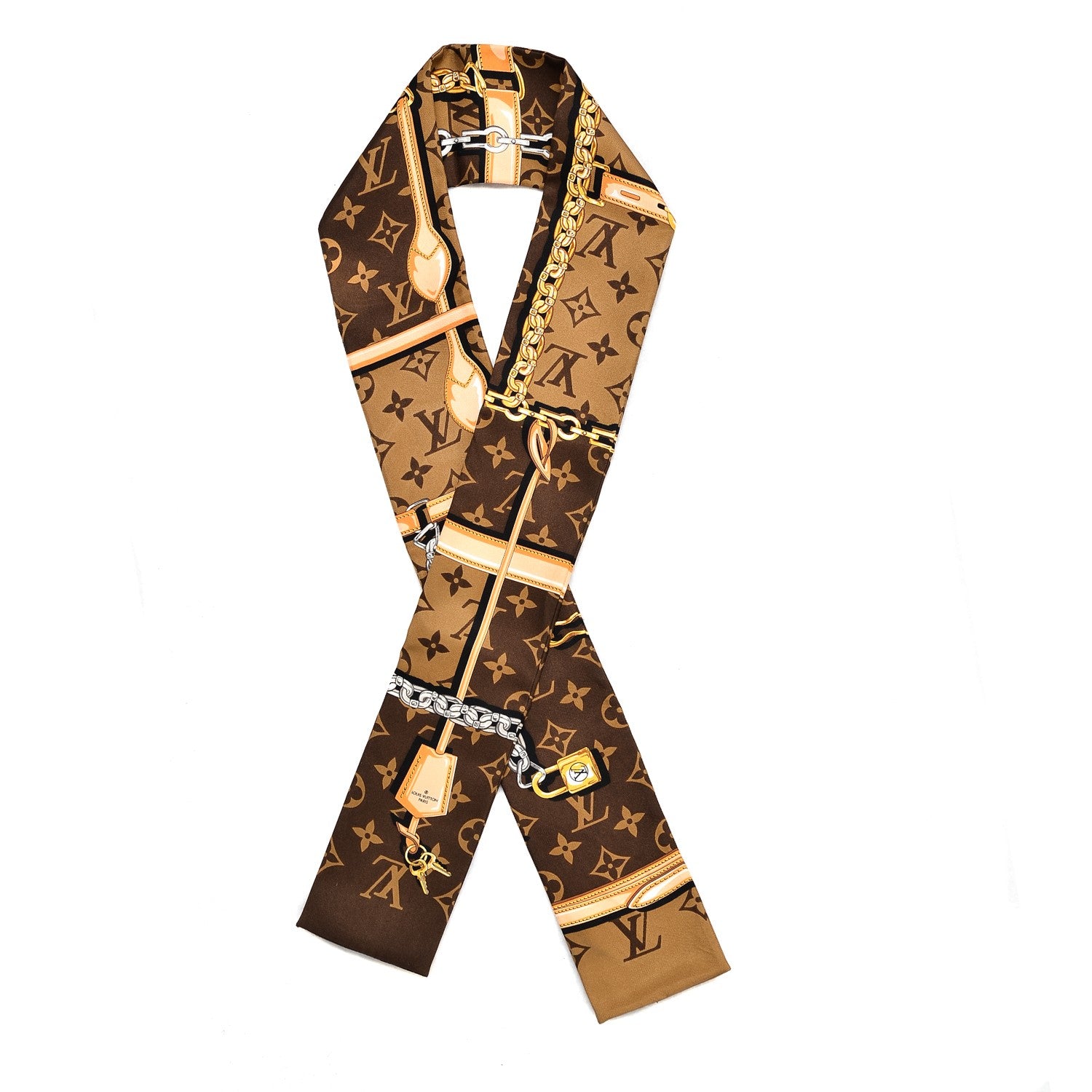 Louis Vuitton Silk Monogram Confidential Bandeau Brown 1 of 4