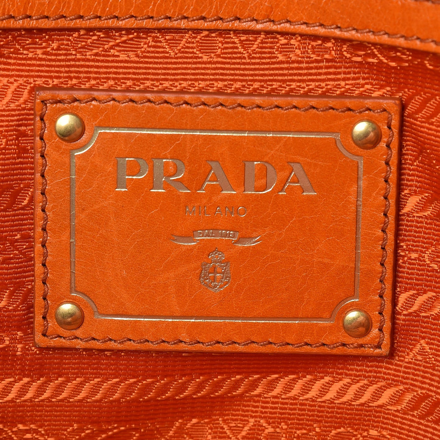 Vitello Shine Top Handle Tote Papaya
