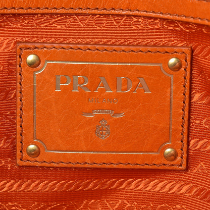 Prada Vitello Shine Top Handle Tote Papaya 6 of 16