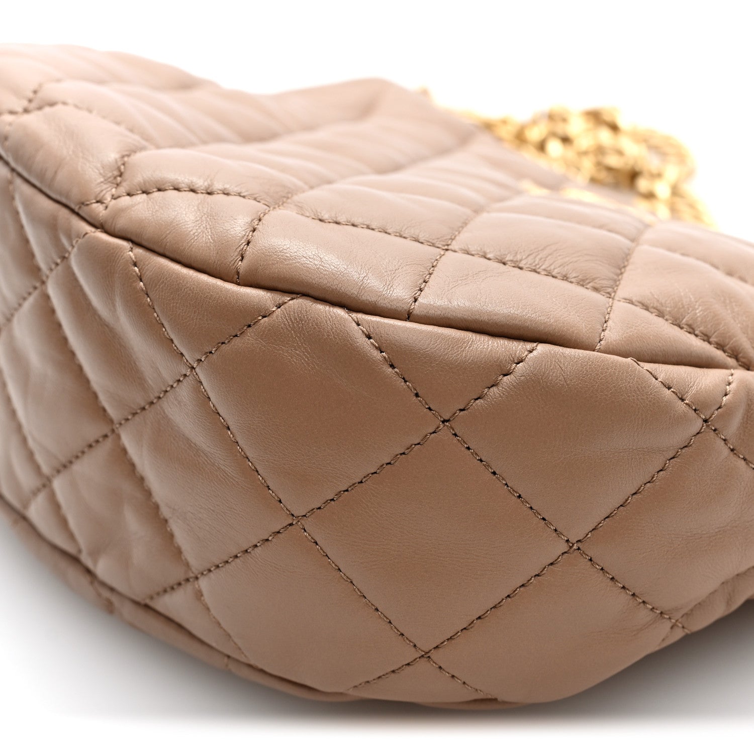 Chanel Lambskin Quilted Pillow Crush Chain Hobo Beige 10 of 10