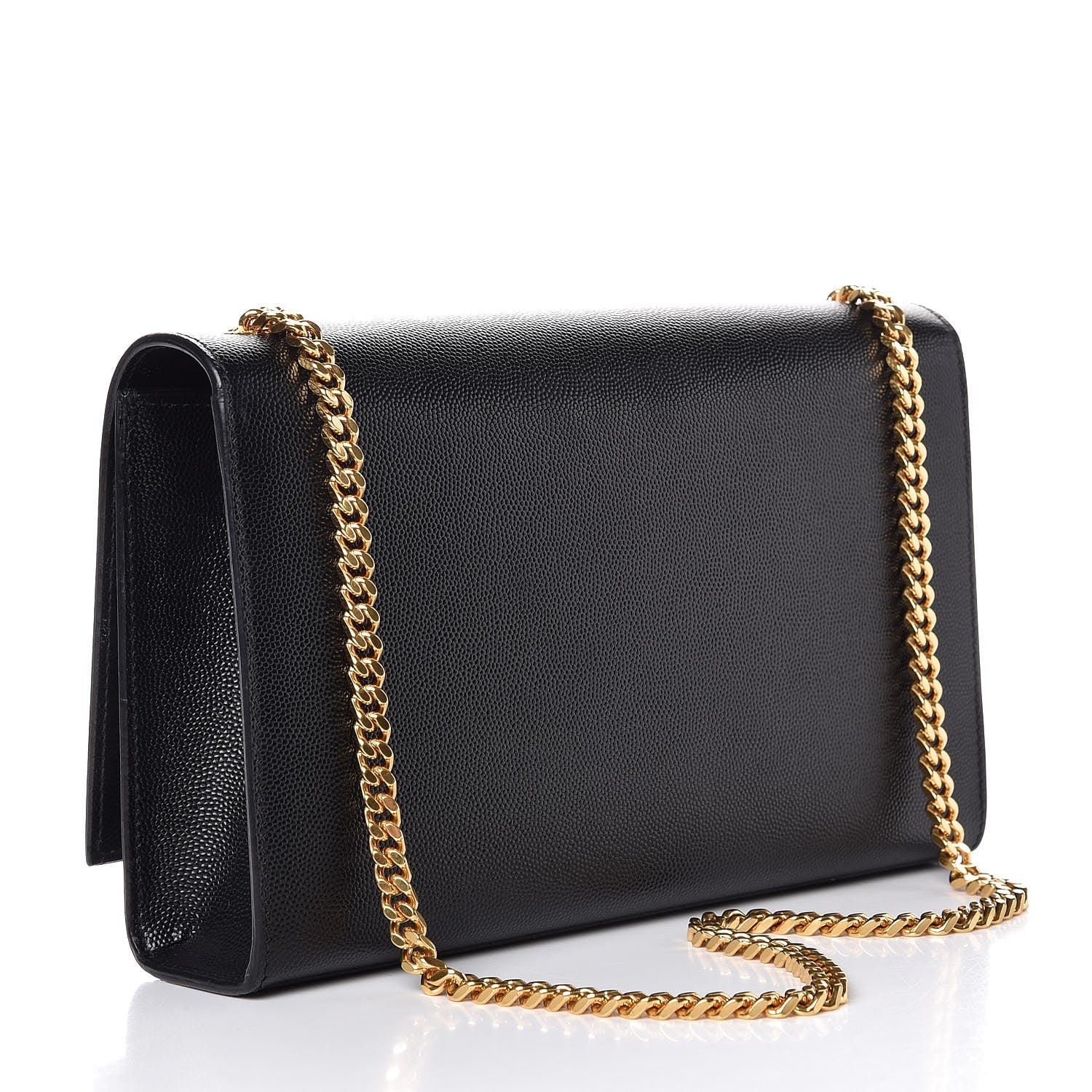 Saint Laurent Grain De Poudre Medium Classic Monogram Kate Satchel Black 3 of 7