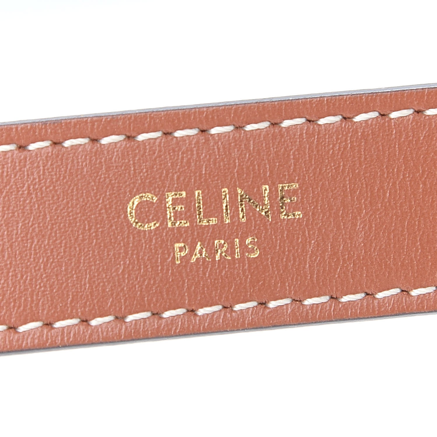 Celine Triomphe Canvas Calfskin Ava Shoulder Bag Tan 6 of 9