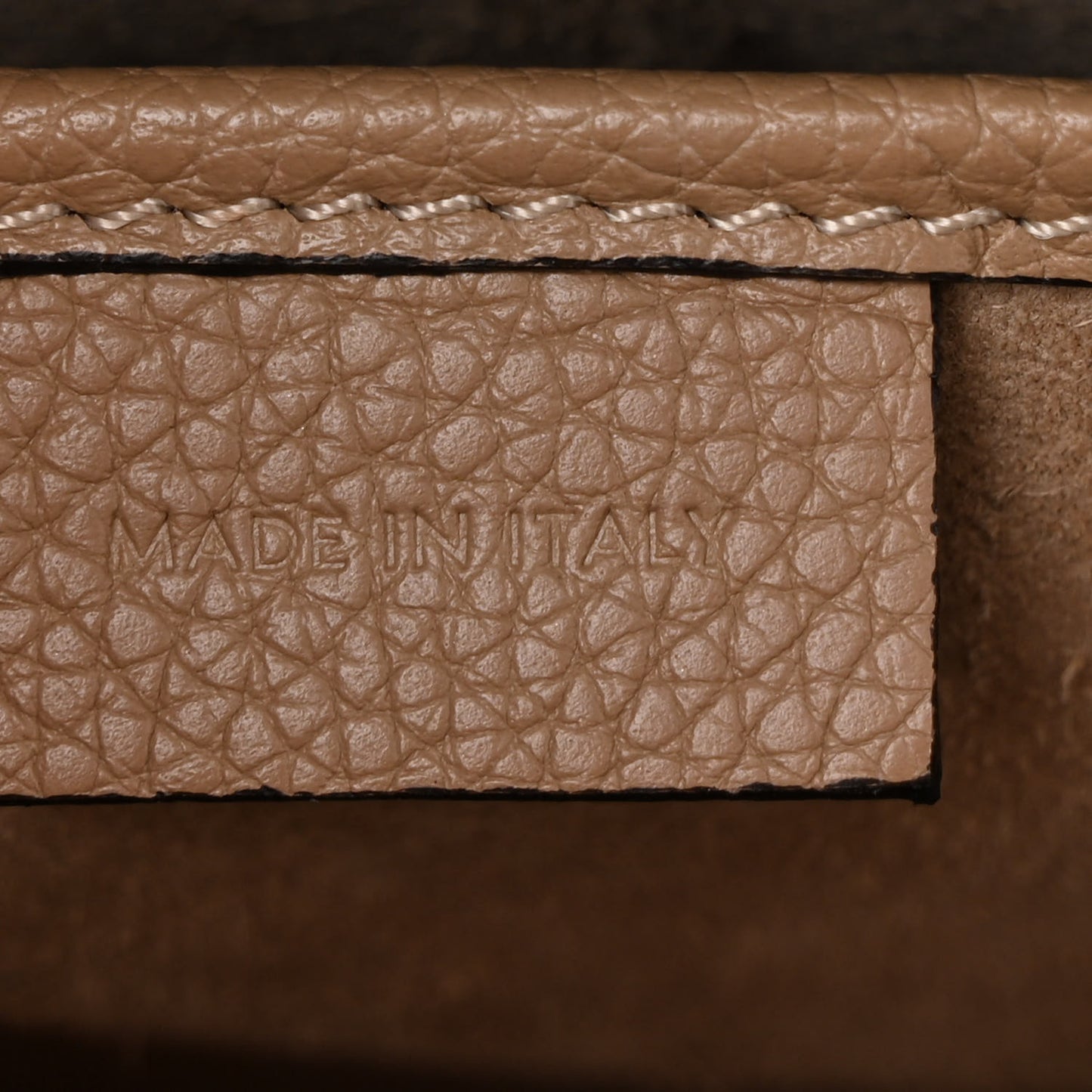 Drummed Calfskin Nano Luggage Dune