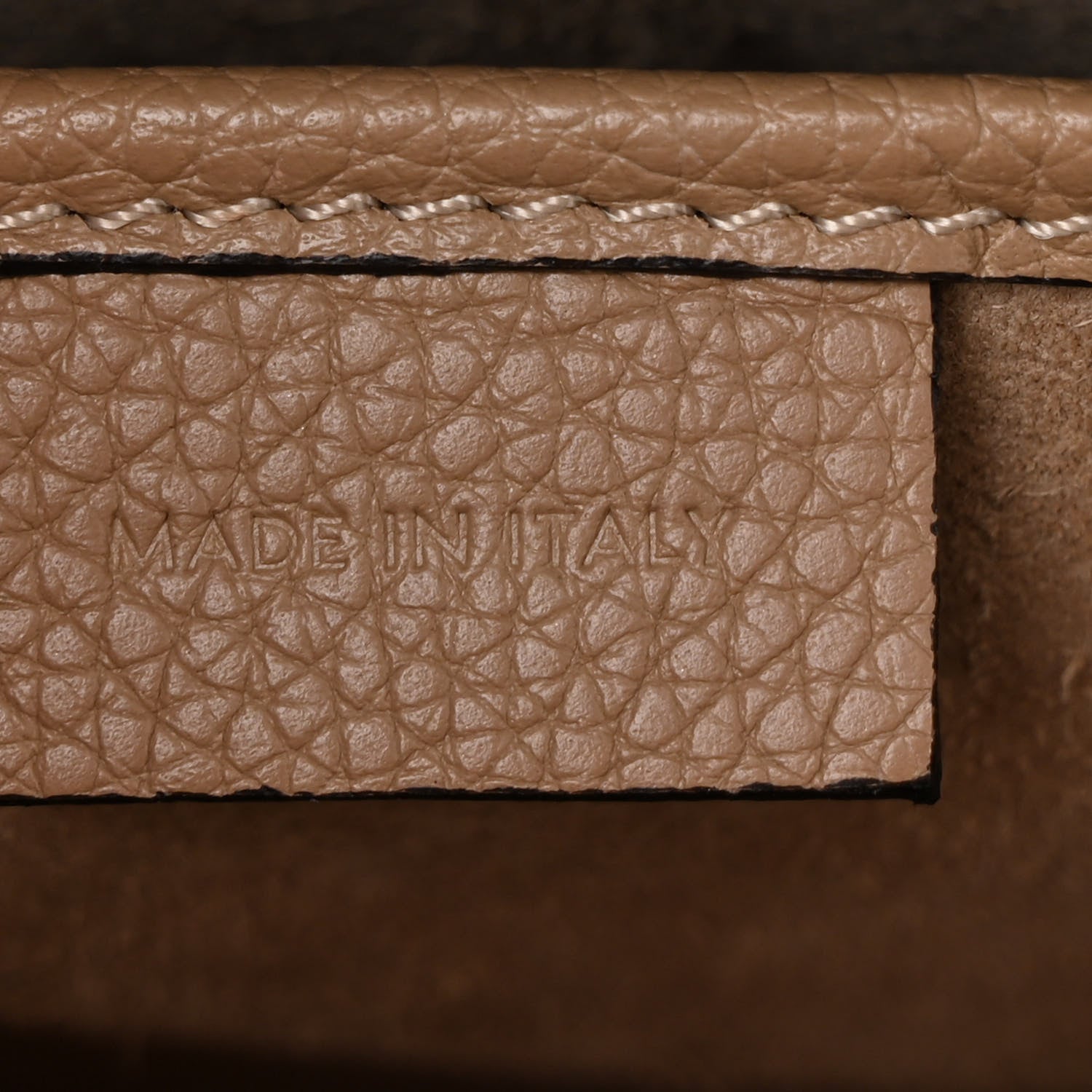 Celine Drummed Calfskin Nano Luggage Dune 7 of 11