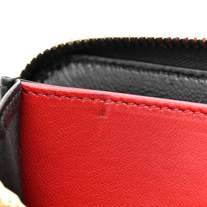 Valentino Garavani Lambskin Rockstud Spike VLTN Zip Around Wallet Black 9 of 11
