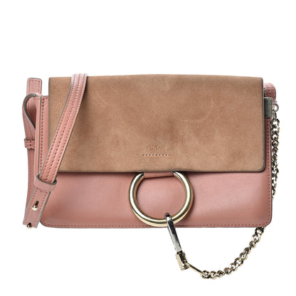 Chloe Suede Calfskin Small Faye Shoulder Bag Blushy Pink 1 of 17